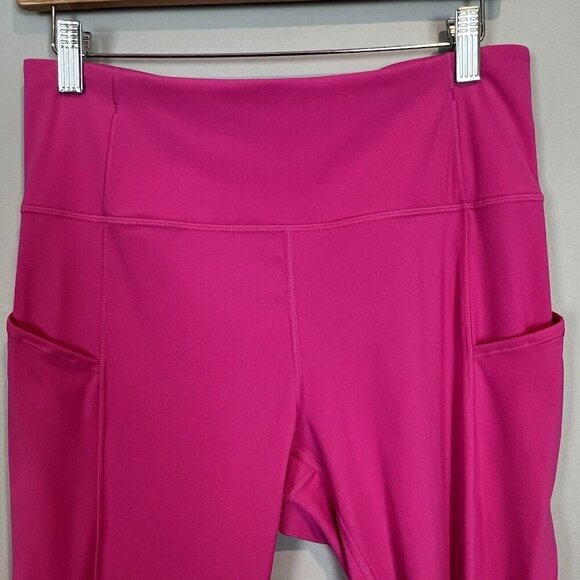 CRZ YOGA Pink Naked Feeling Workout Leggings 25" High Waist Yoga Pants Large - Picture 10 of 13